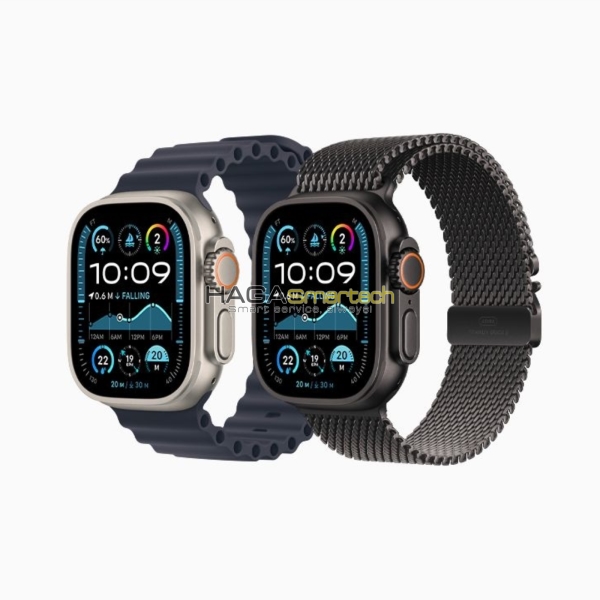 Apple Watch Ultra 2 2024 LTE 49mm Natural Titanium Case with Navy Ocean Band