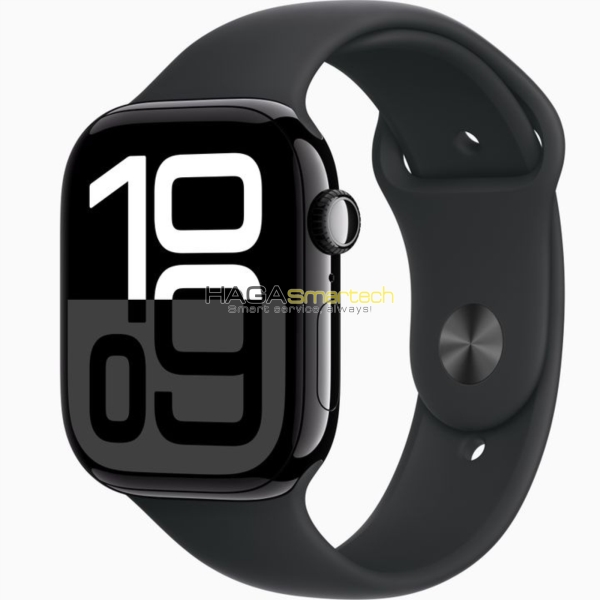 Apple Watch Series 10 46mm LTE Aluminum Case with Sport Band Jet Black