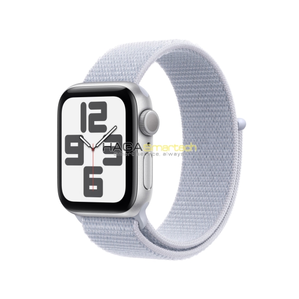 Apple Watch SE 2024 40mm GPS Aluminum Case with Blue Sport Band Silver