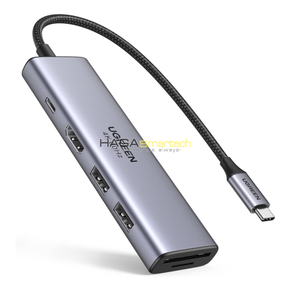 Hub USB-C to 2 USB 3.0 + Type-C + 2 HDMI 4K + 100W PD Power USB C Ugreen 15852