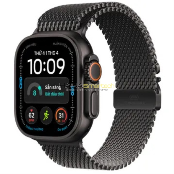 Apple Watch Ultra 4 49mm GPS + Cellular Titanium Dây Milan Titan Tự Nhiên ,Titan Đen